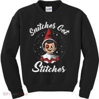 Snitches Get Stitches The Elf Xmas Snitches Get Stitches Kids Sweatshirt thumb 0