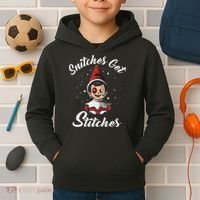 Snitches Get Stitches The Elf Xmas Snitches Get Stitches Kids Hoodie thumb 2