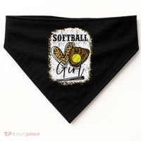 Softball Girl Softball USA-Made Doggie Bandana thumb 0
