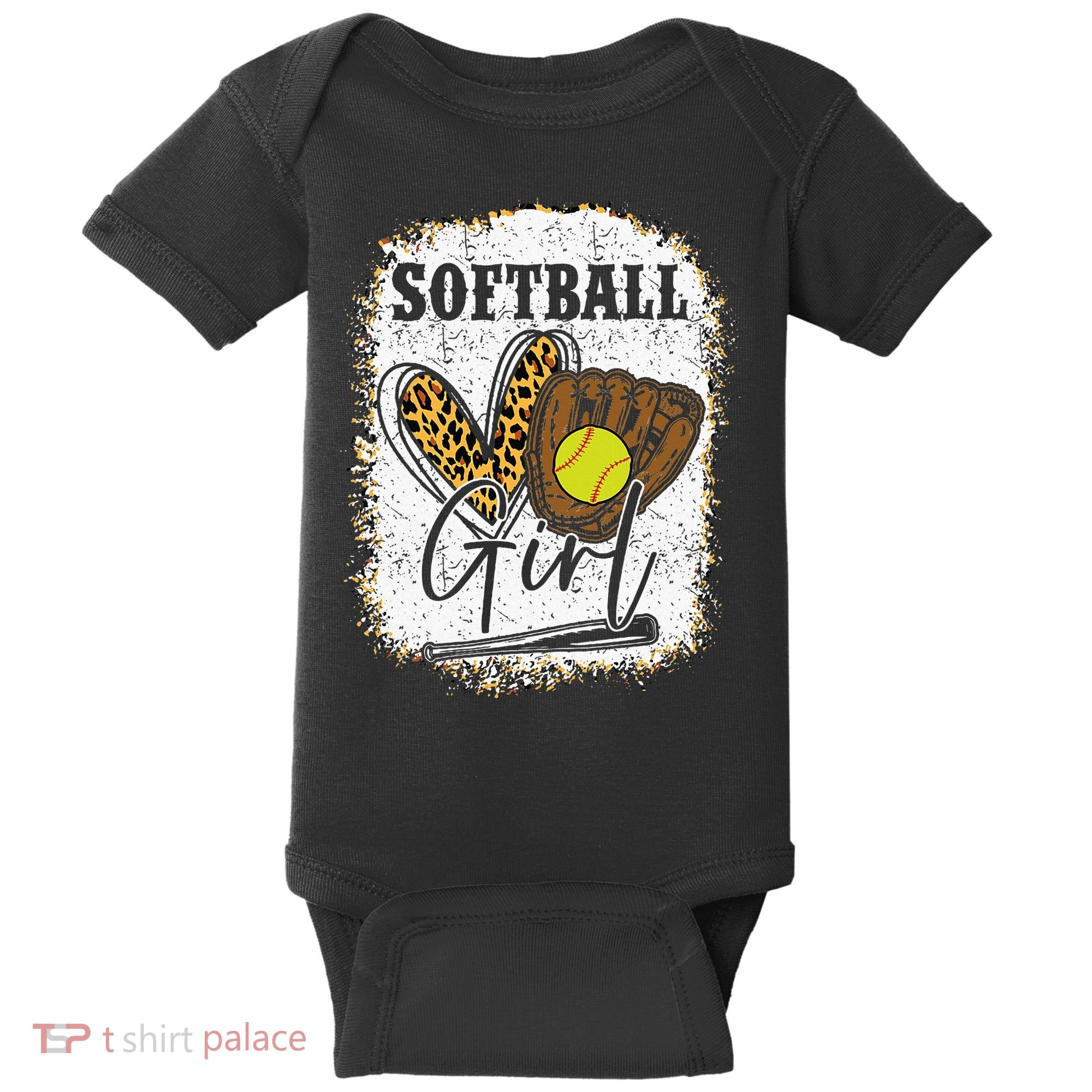 Softball Girl Softball Baby Bodysuit