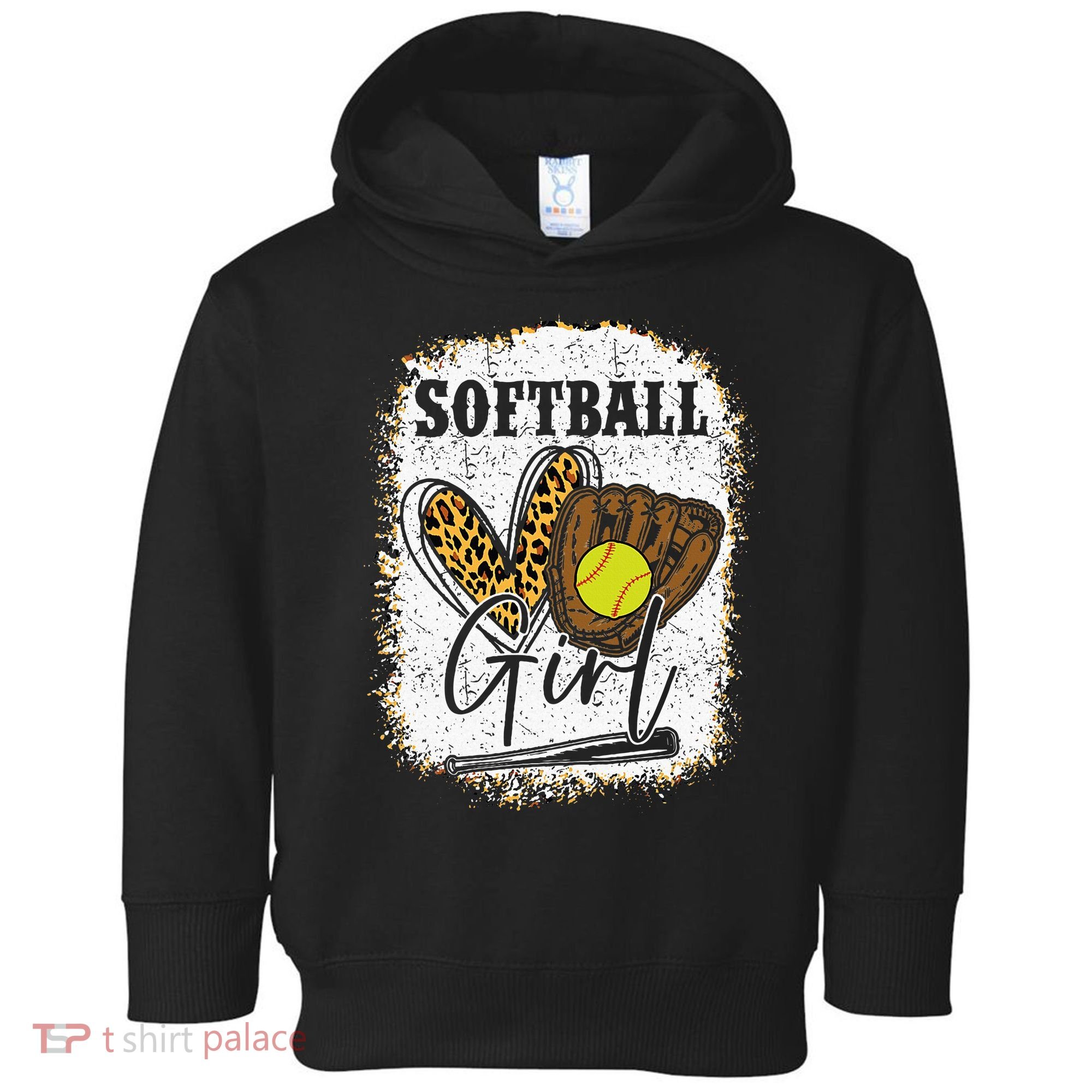 Softball Girl Softball Toddler Hoodie