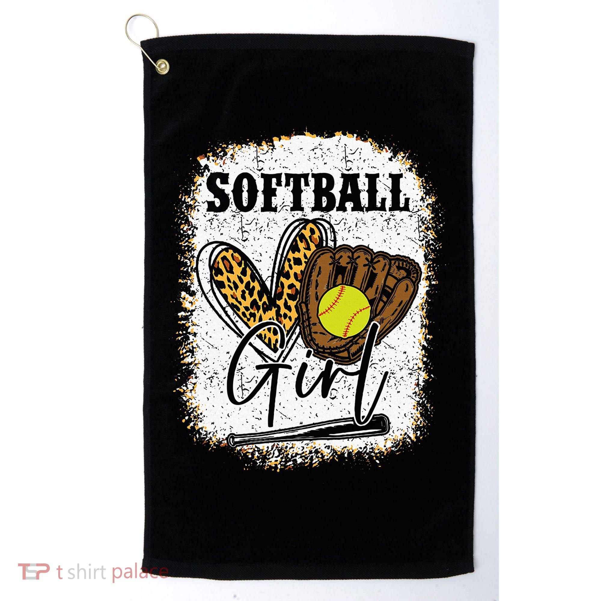 Softball Girl Softball Golf Towel
