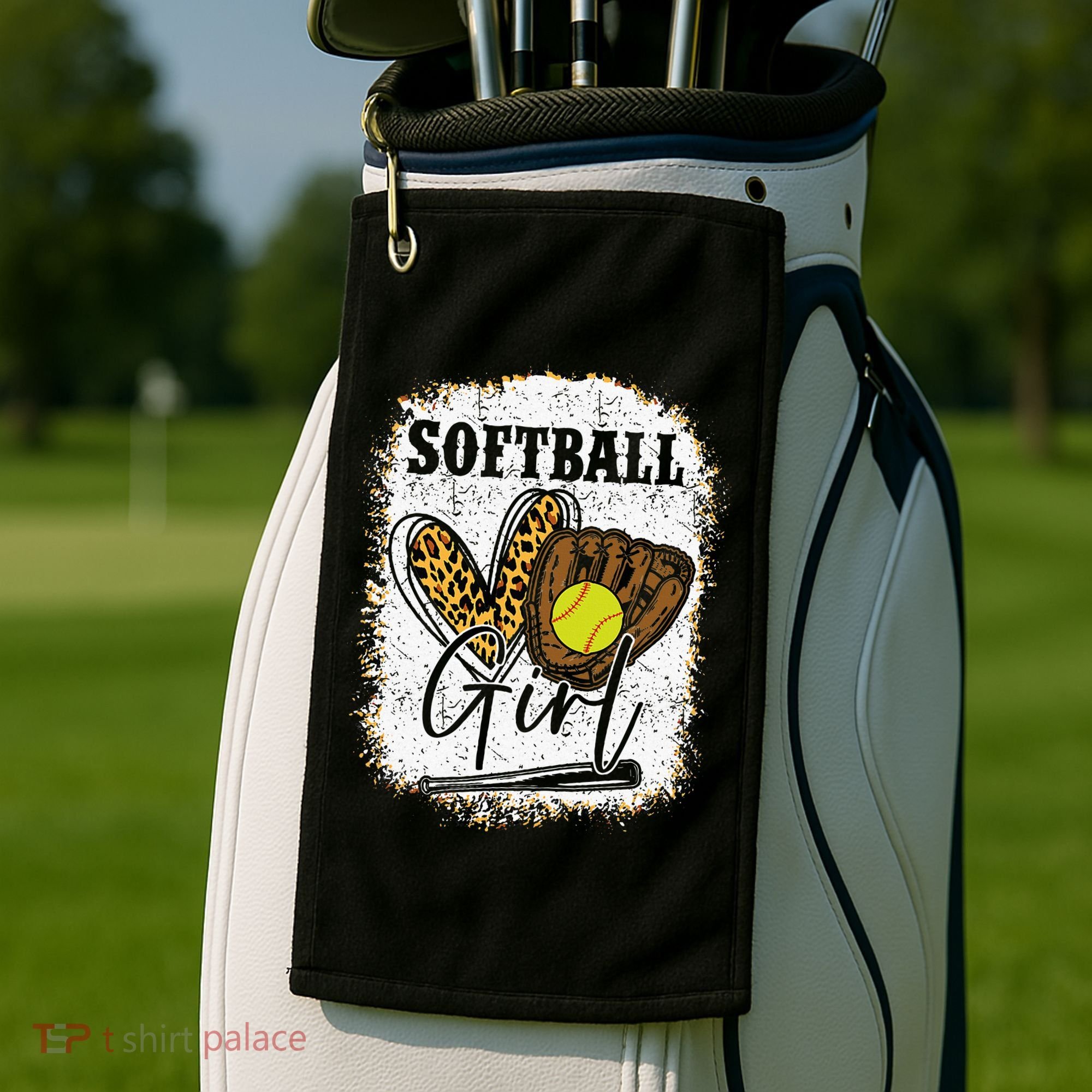 Softball Girl Softball Golf Towel