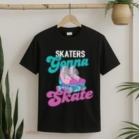 Skaters Gonna Skate Vintage Roller Skating Skate Skater T-Shirt thumb 2