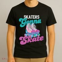 Skaters Gonna Skate Vintage Roller Skating Skate Skater T-Shirt thumb 3