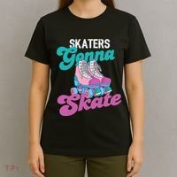 Skaters Gonna Skate Vintage Roller Skating Skate Skater T-Shirt thumb 4