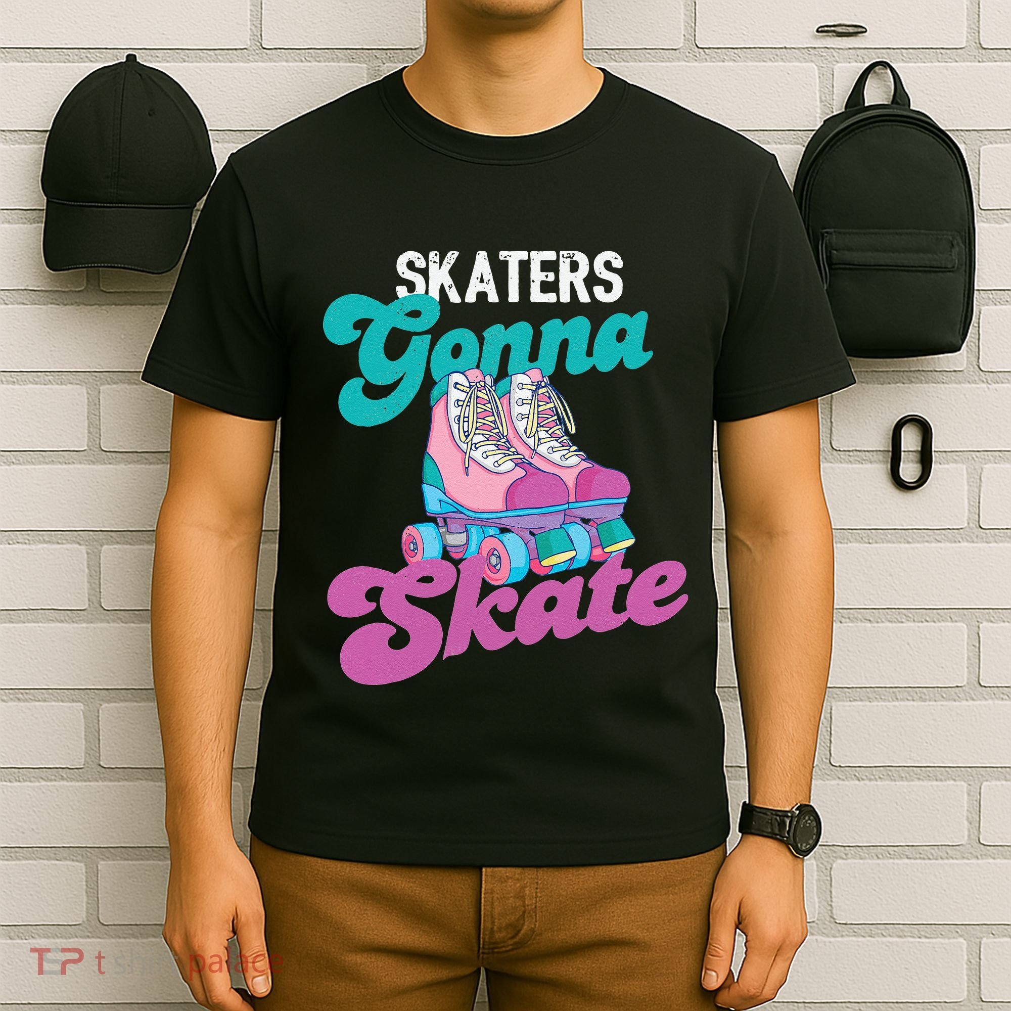 Skaters Gonna Skate Vintage Roller Skating Skate Skater T-Shirt