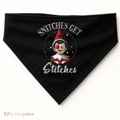 SNITCHES GET STITCHES USA-Made Doggie Bandana