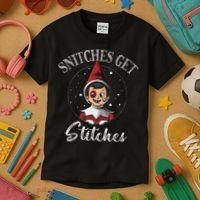 SNITCHES GET STITCHES Kids T-Shirt thumb 3