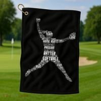 Softball Girl Golf Towel thumb 1