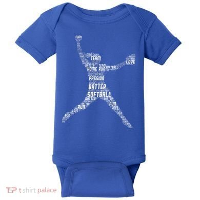 Softball Girl Baby Bodysuit
