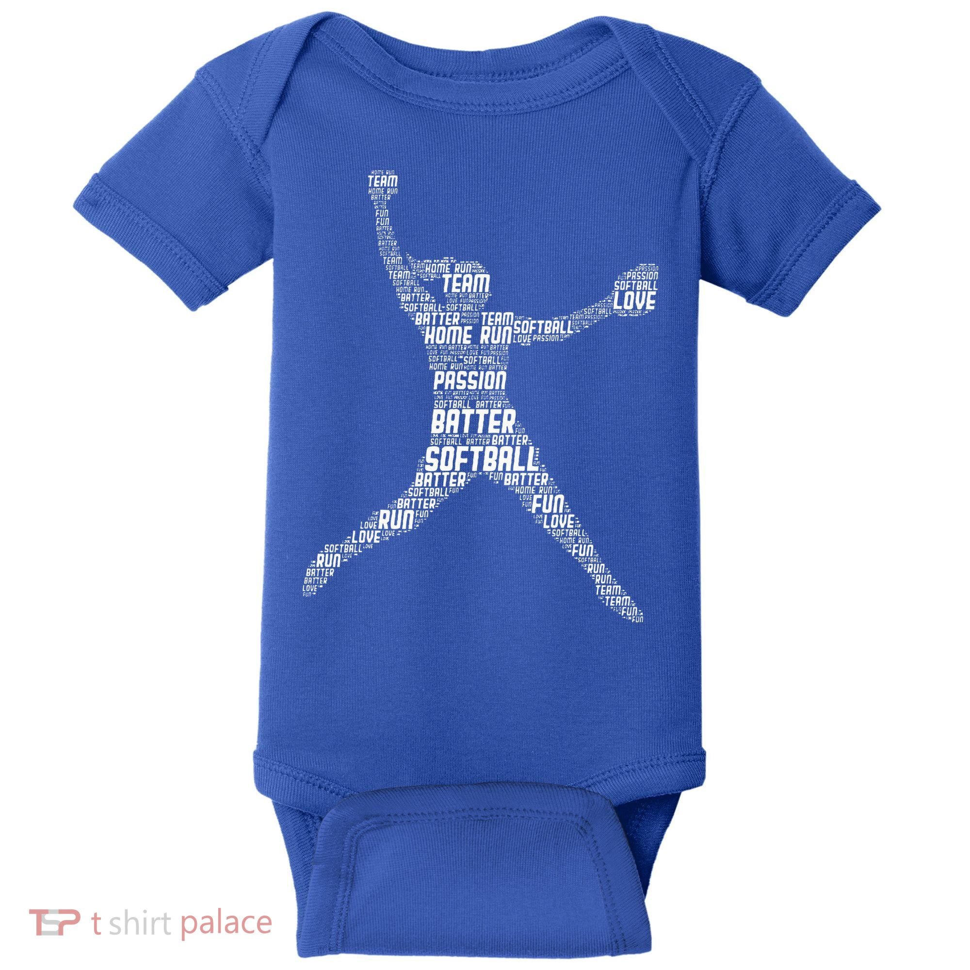 Softball Girl Baby Bodysuit