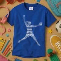 Softball Girl Kids T-Shirt thumb 3