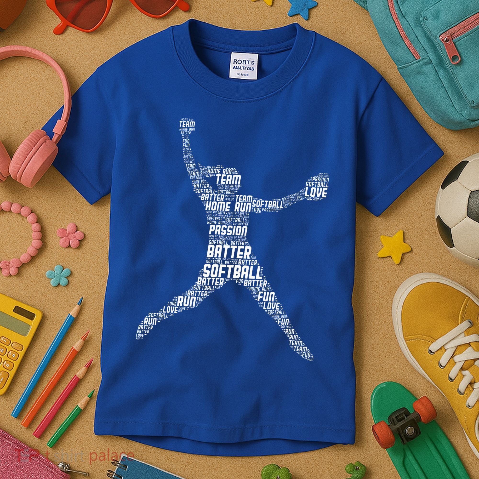 Softball Girl Kids T-Shirt