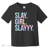Slay Girl Slay Tie Dye Toddler T-Shirt thumb 0