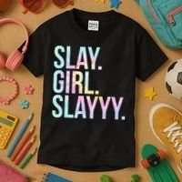 Slay Girl Slay Tie Dye Kids T-Shirt thumb 3