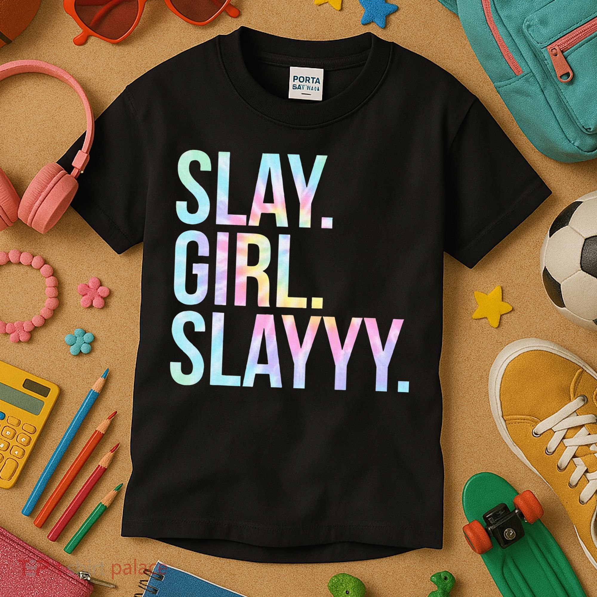 Slay Girl Slay Tie Dye Kids T-Shirt