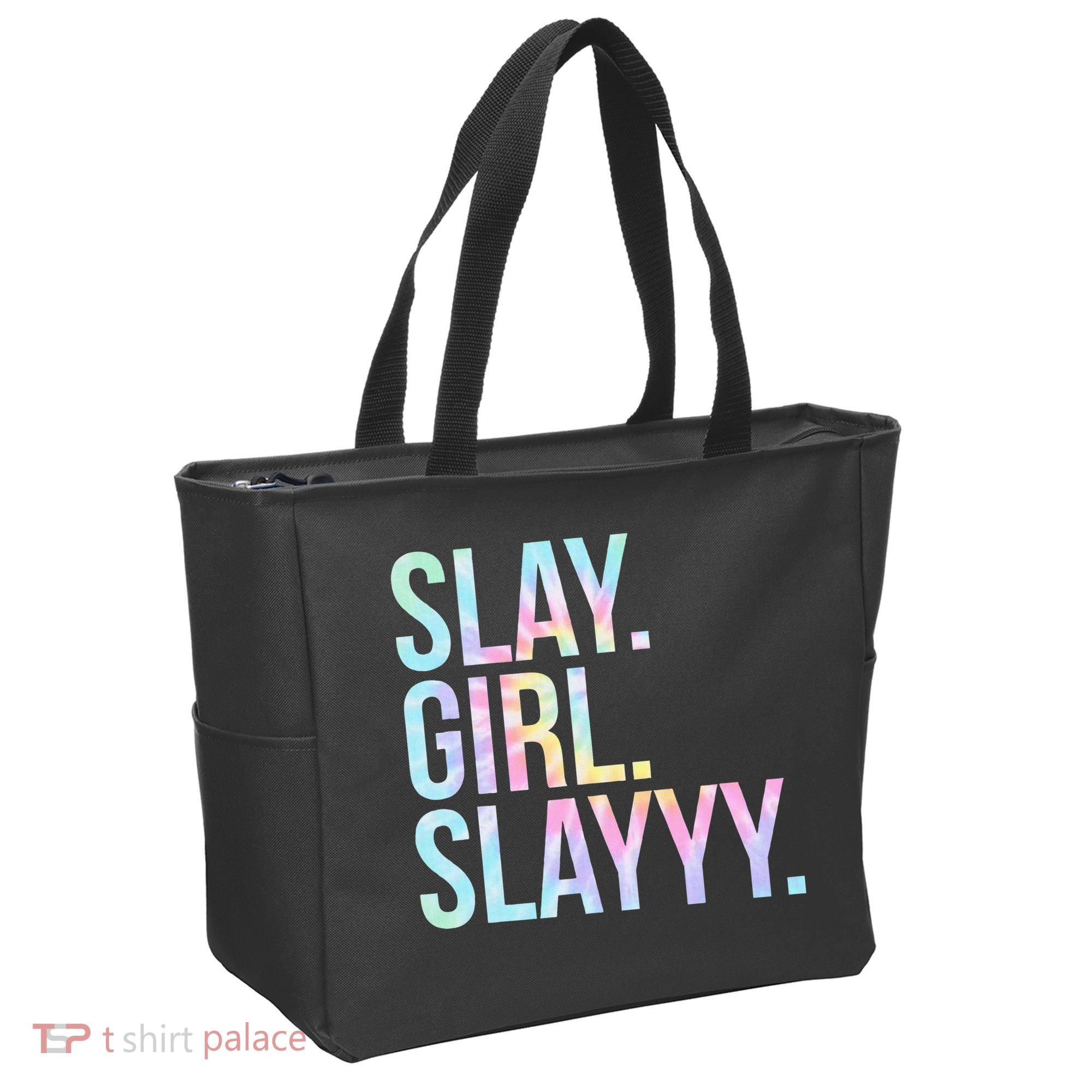 Slay Girl Slay Tie Dye Tote Bag