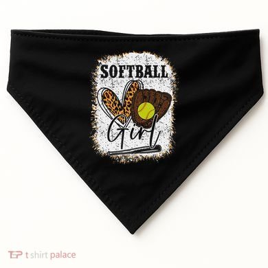 Softball Girl USA-Made Doggie Bandana