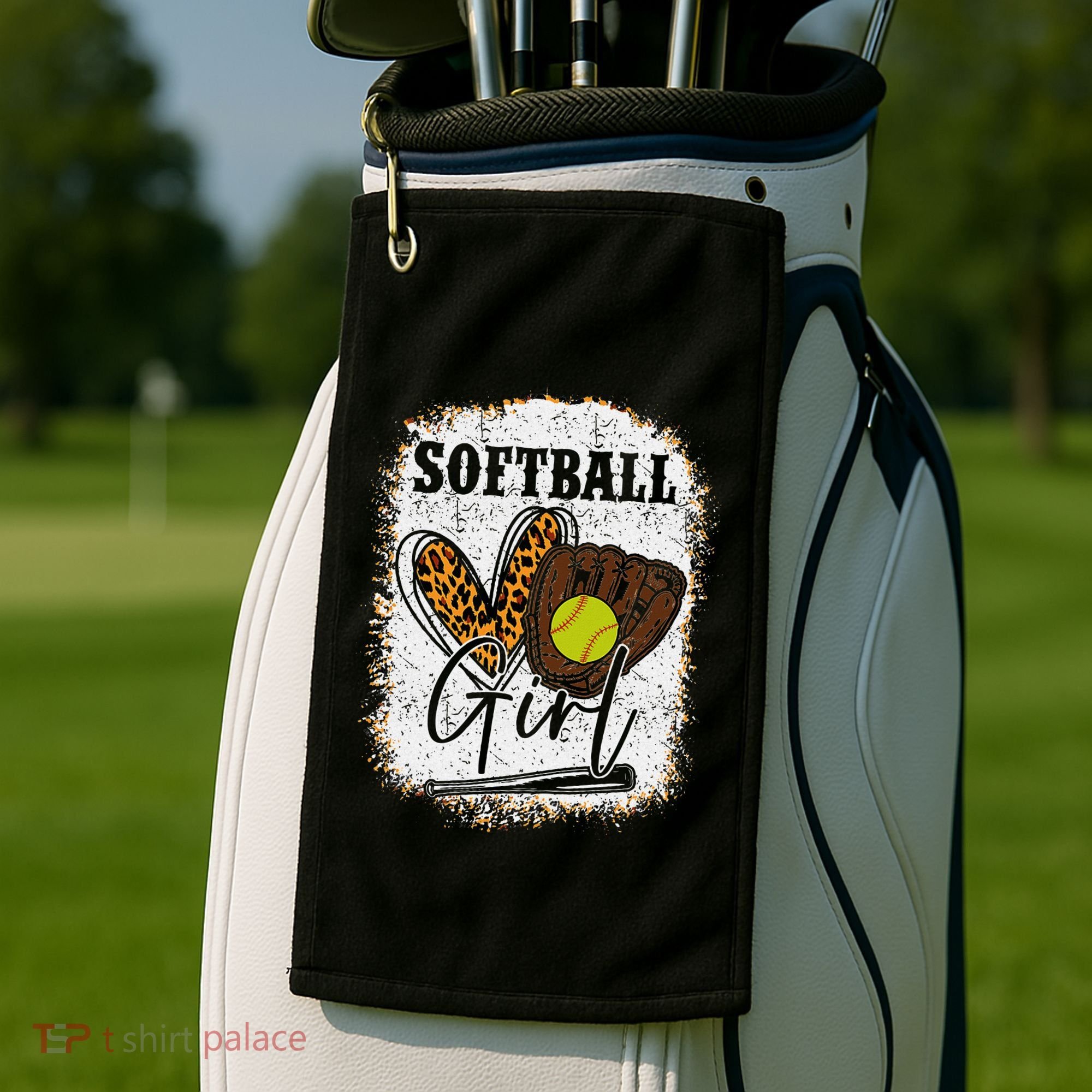 Softball Girl Golf Towel