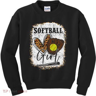 Softball Girl Kids Sweatshirt