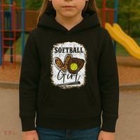 Softball Girl Kids Hoodie thumb 3