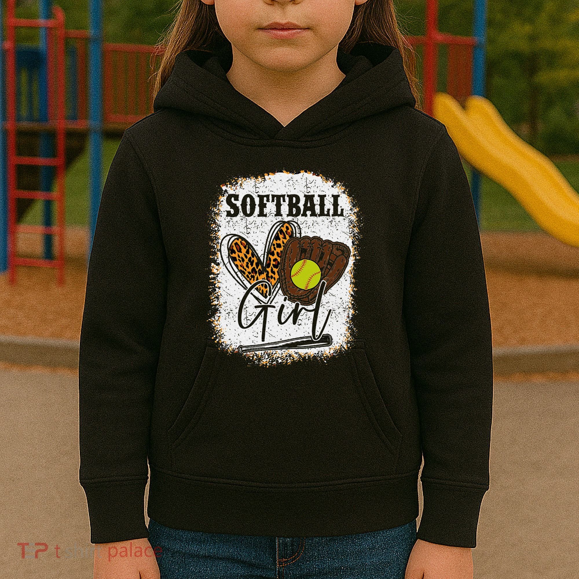 Softball Girl Kids Hoodie
