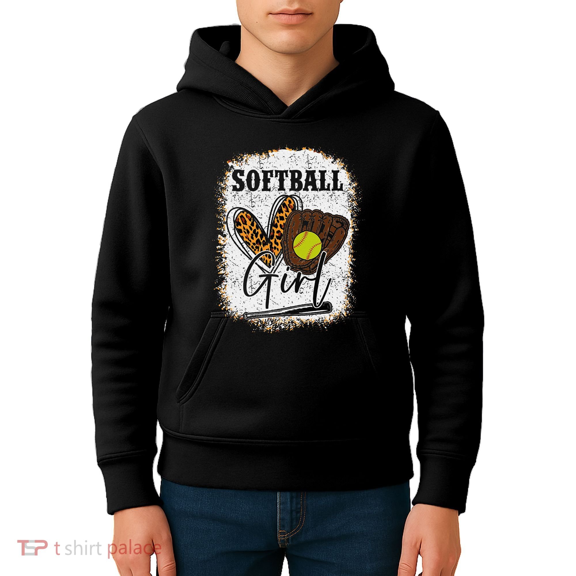 Softball Girl Kids Hoodie