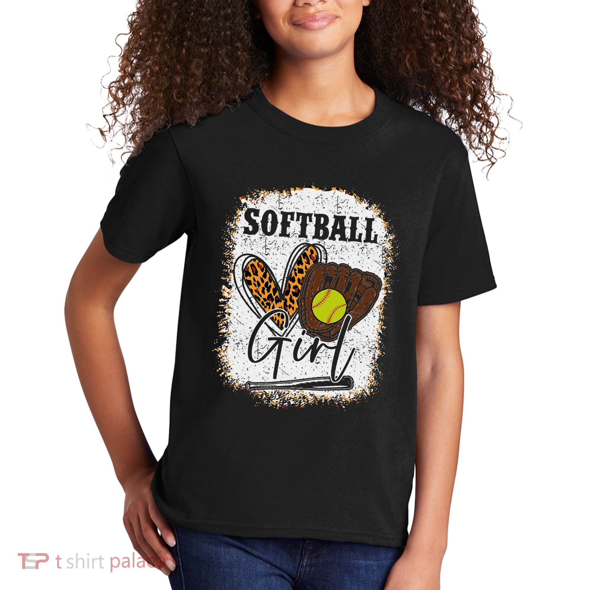 Softball Girl Kids T-Shirt