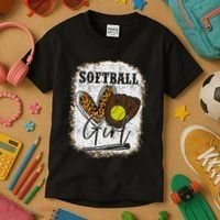 Softball Girl Kids T-Shirt thumb 3