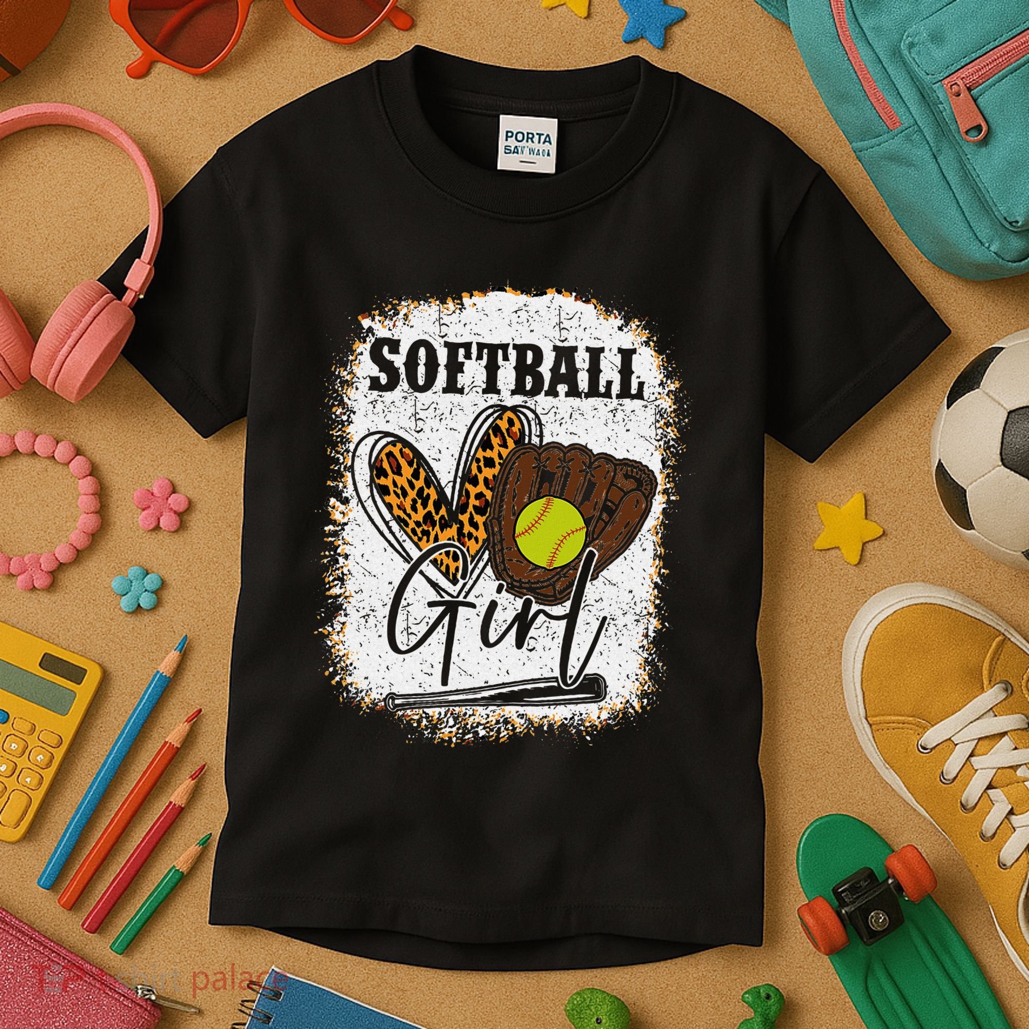 Softball Girl Kids T-Shirt