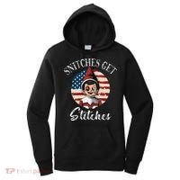 Snitches Get Stitches Funny US Flag Christmas Women's Hoodie thumb 0