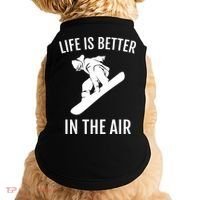 Snowboard Graphic Snowboarding Life Is Better In The Air Gift Doggie Tank thumb 0