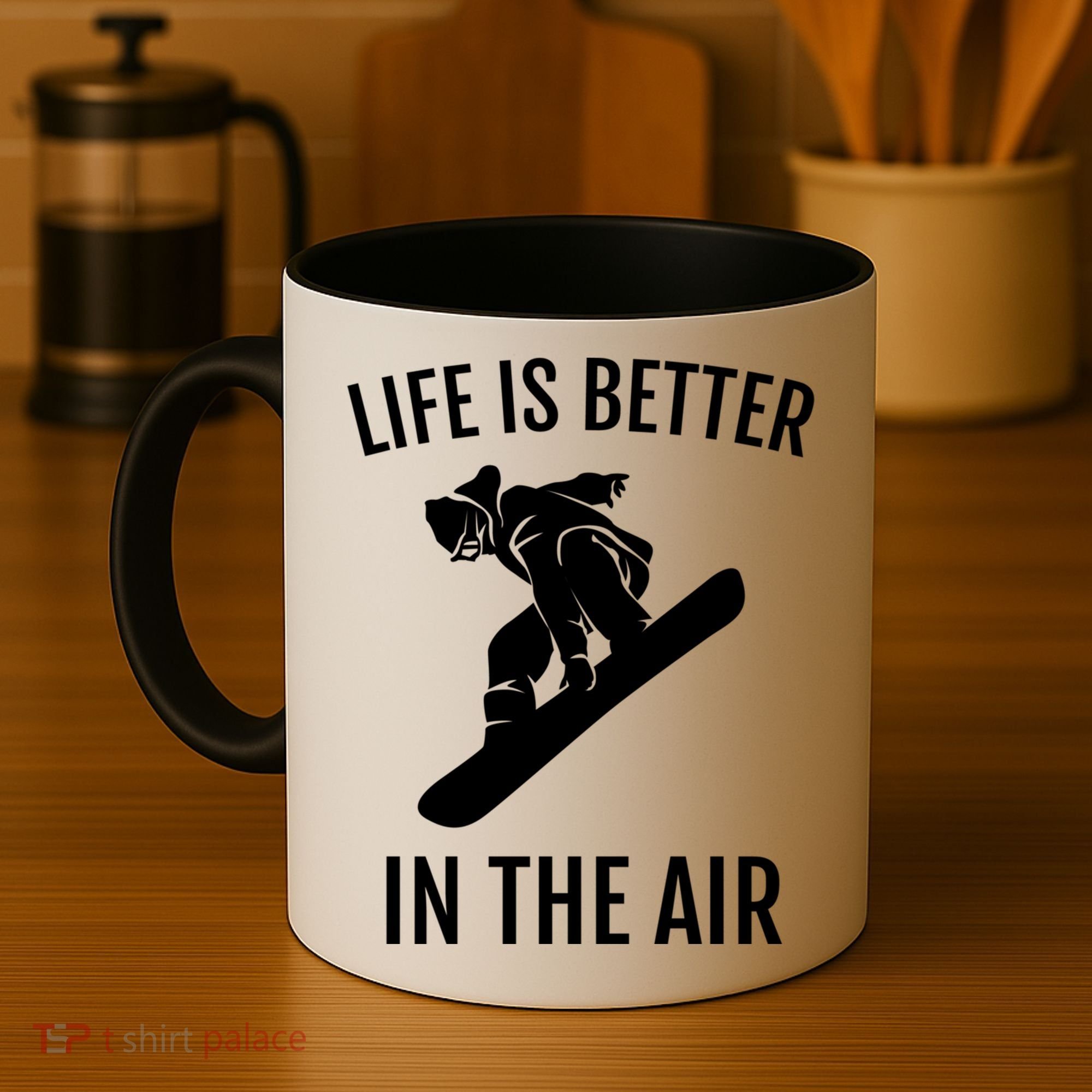 Snowboard Graphic Snowboarding Life Is Better In The Air Gift Coffee Mug