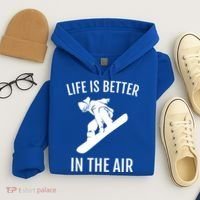 Snowboard Graphic Snowboarding Life Is Better In The Air Gift Hoodie thumb 4