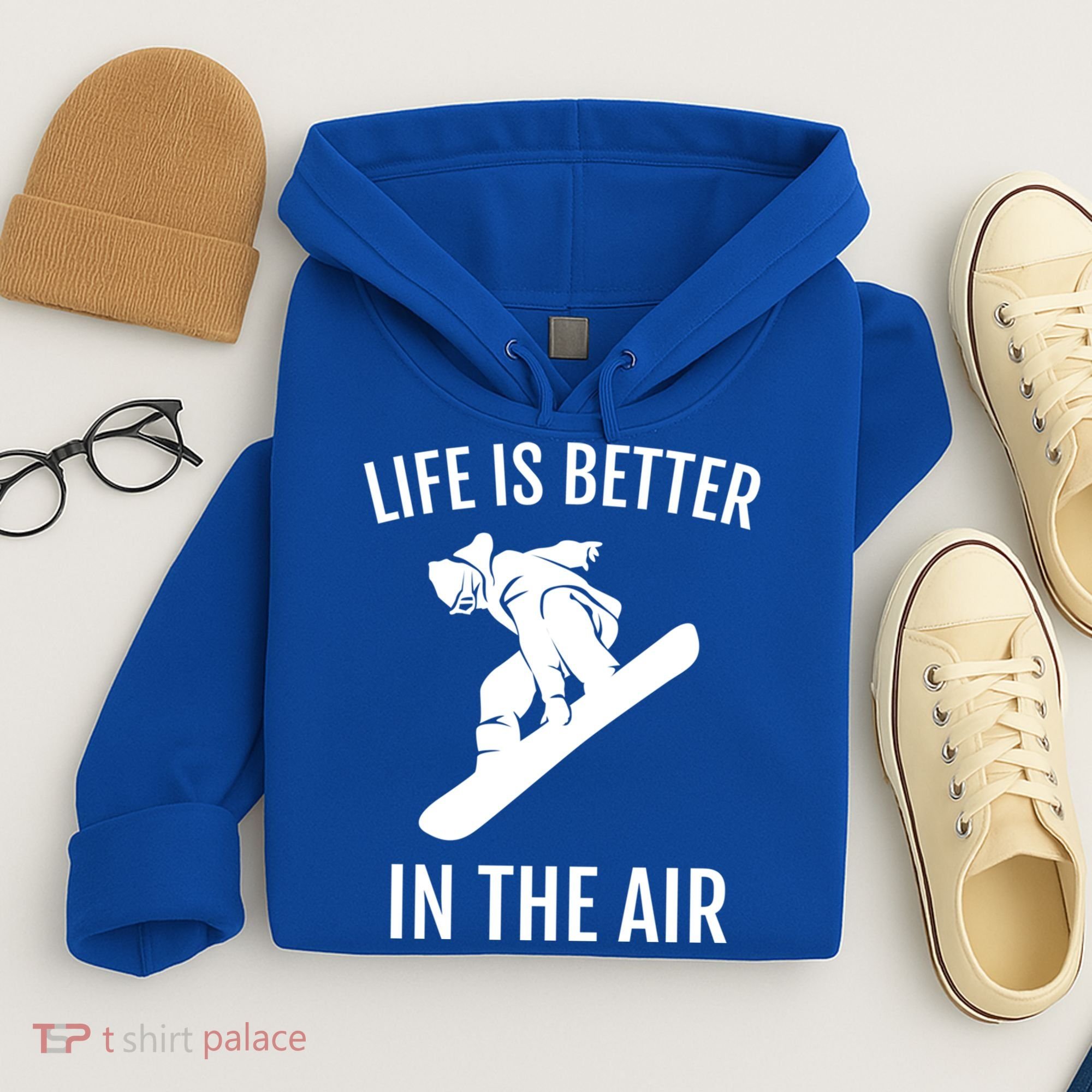 Snowboard Graphic Snowboarding Life Is Better In The Air Gift Hoodie