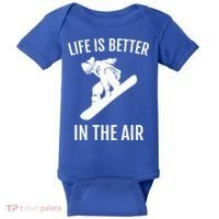 Snowboard Graphic Snowboarding Life Is Better In The Air Gift Baby Bodysuit thumb 0