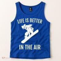Snowboard Graphic Snowboarding Life Is Better In The Air Gift Tank Top thumb 2
