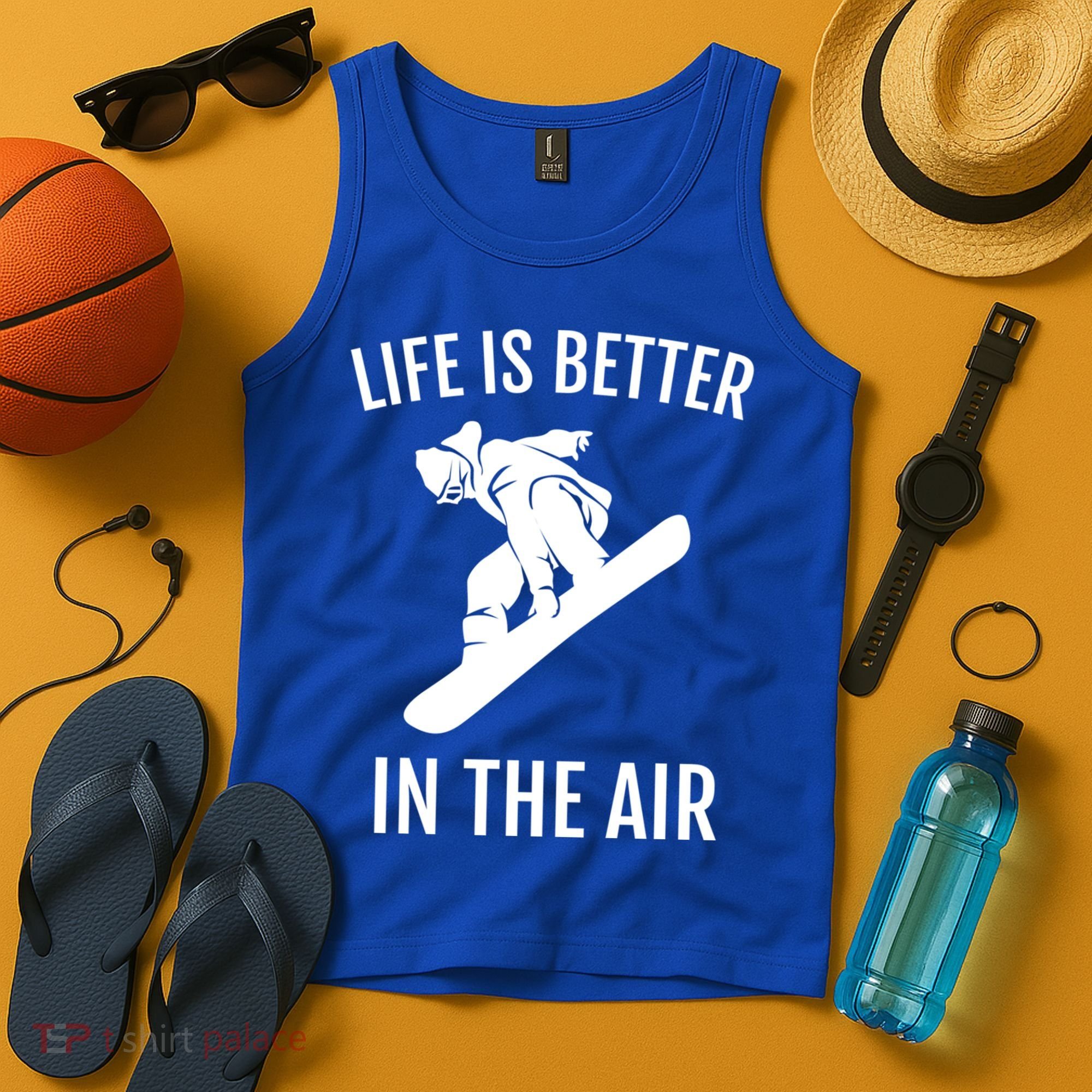 Snowboard Graphic Snowboarding Life Is Better In The Air Gift Tank Top