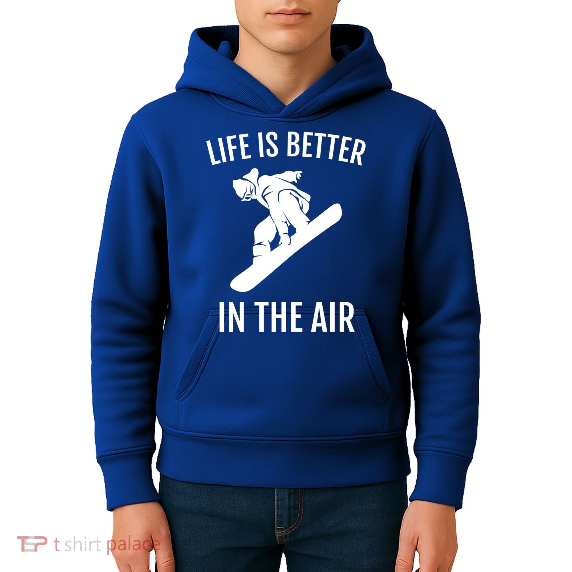 Snowboard Graphic Snowboarding Life Is Better In The Air Gift Kids Hoodie