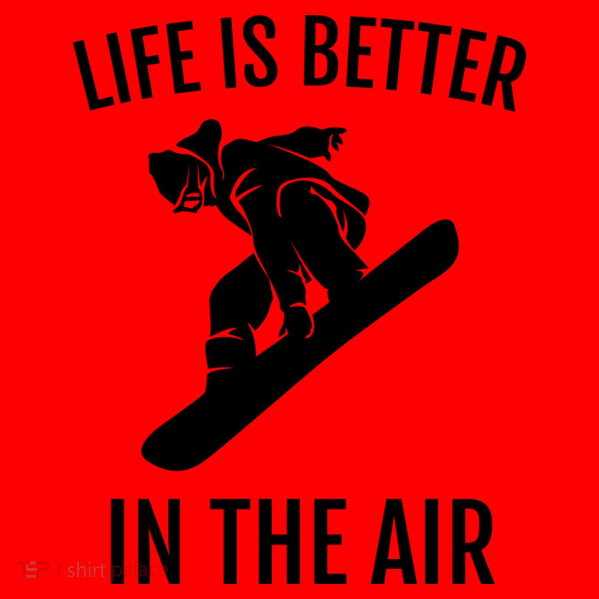 Snowboard Graphic Snowboarding Life Is Better In The Air Gift Santa Hat