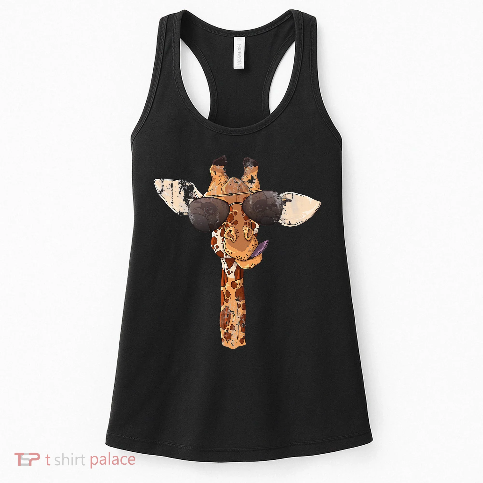 Sunglasses Giraffe Women's Tank Top