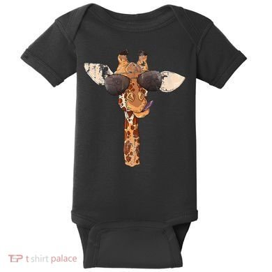 Sunglasses Giraffe Baby Bodysuit