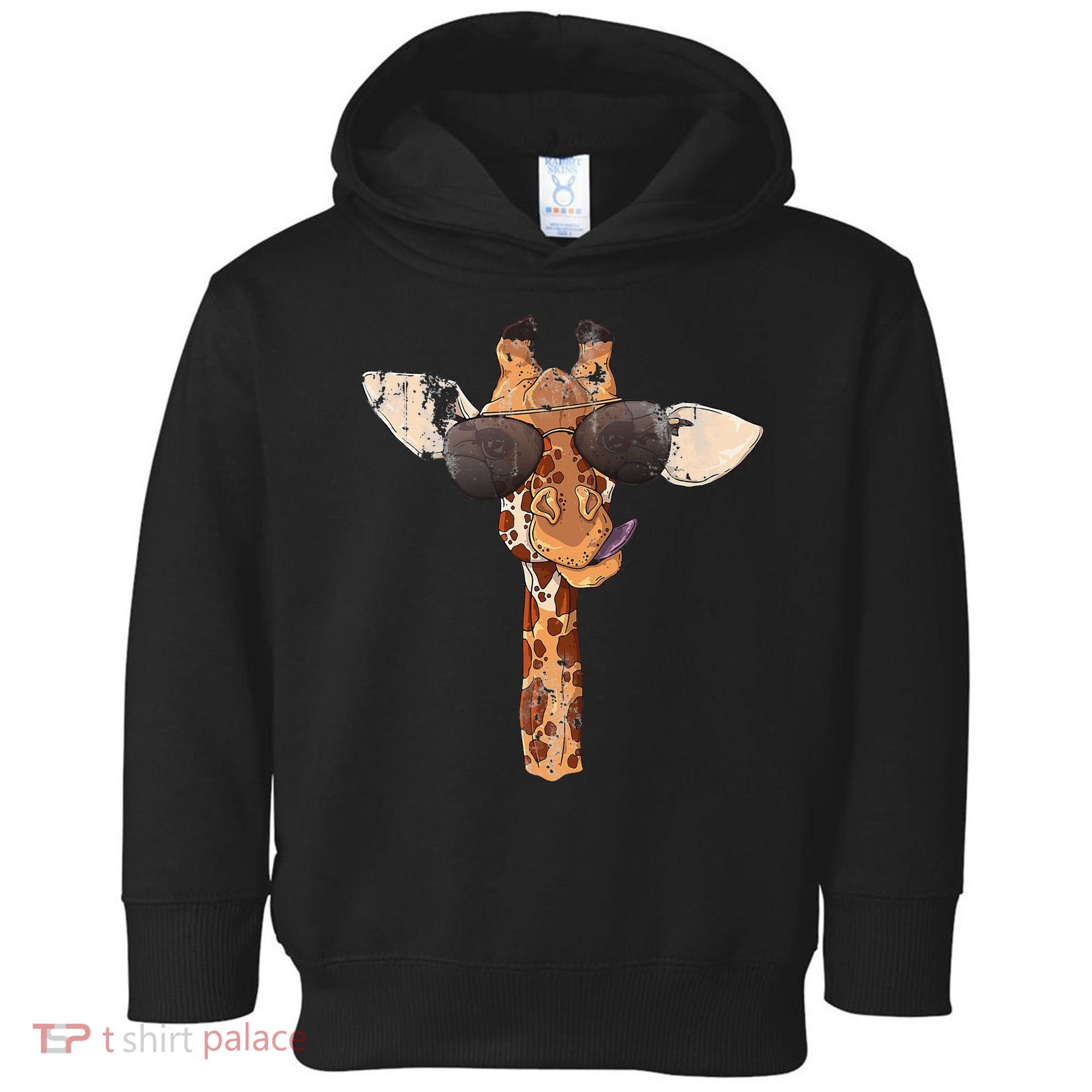 Sunglasses Giraffe Toddler Hoodie