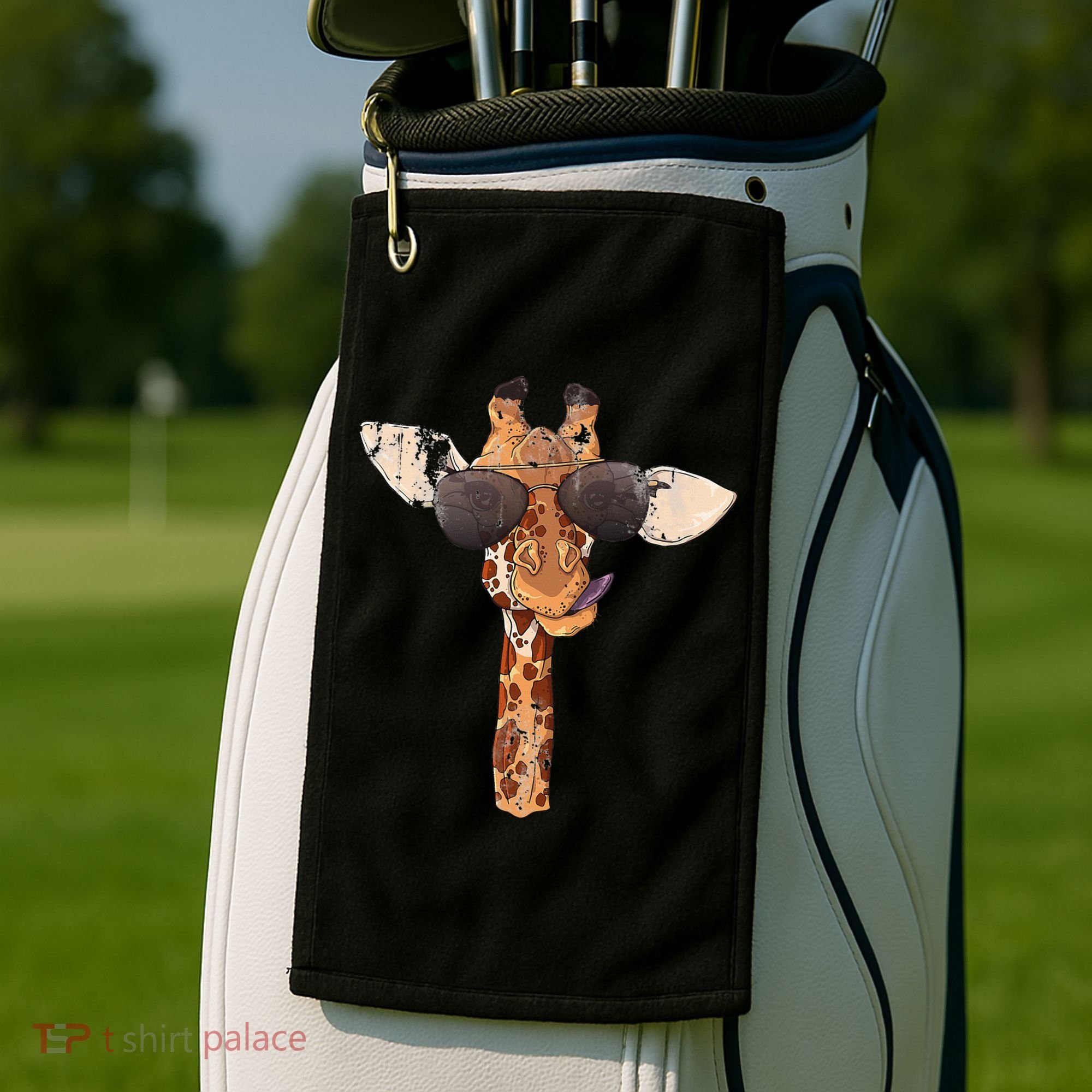 Sunglasses Giraffe Golf Towel