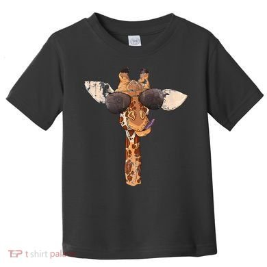 Sunglasses Giraffe Toddler T-Shirt