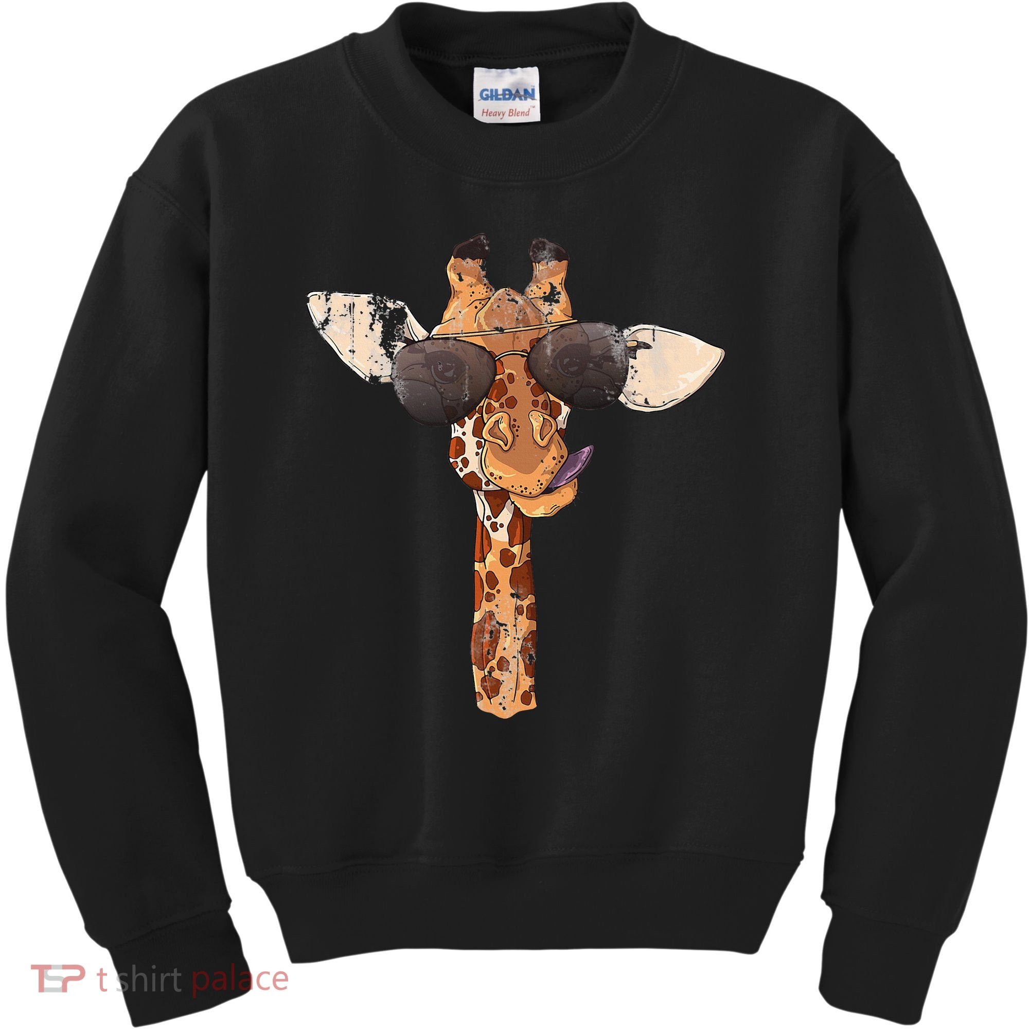 Sunglasses Giraffe Kids Sweatshirt