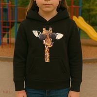 Sunglasses Giraffe Kids Hoodie thumb 3