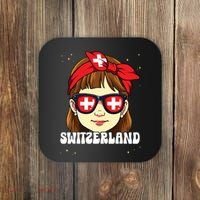 Swiss Girl Switzerland Coaster thumb 0