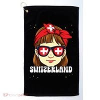 Swiss Girl Switzerland Golf Towel thumb 0